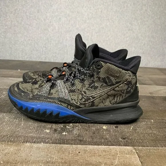 Nike Men’s Size 8.5 Kyrie 7 Grind Basketball Shoes Black Blue Athletic Sneakers